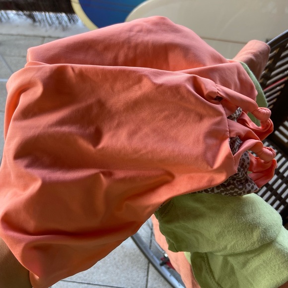 Acacia Neon Coral Peach Orange Aspen Waikoloa Set Top Bottoms Size Small Medium - Picture 6 of 7